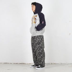 Jersey Raglan Zip YP Hoodie - Grey
