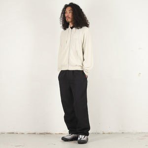 Lightweight Terry Zip Hoodie - Stone