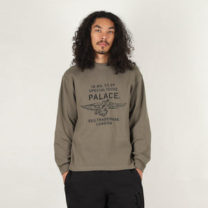 Dove Stamp Waffle Longsleeve - Army Olive