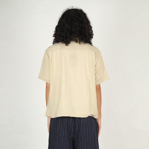 Pleated Textured Shirt - Tan
