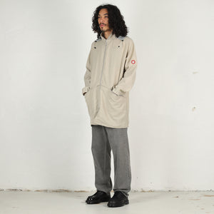 Solid Nylon Wing Coat - Grey