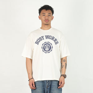 Busy Works College Relaxed T-Shirt - Ivory