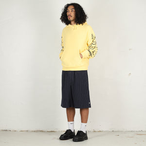 Motif Print Hood - Yellow
