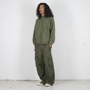 Zip Fleece Mock Neck - Green