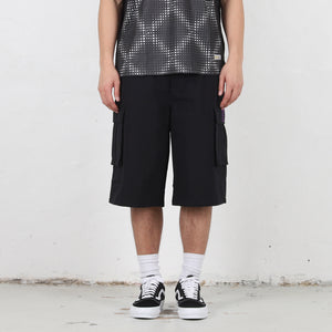Rip Stop Cargo Shorts - Black