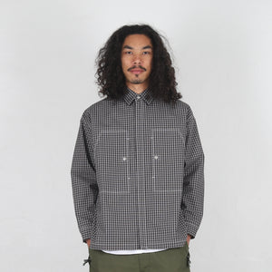 Cotton Light Denim L/S Shirt - Black Mix