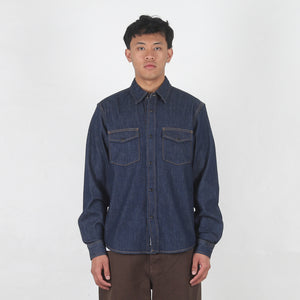 Denim Western Shirt - Dark Denim
