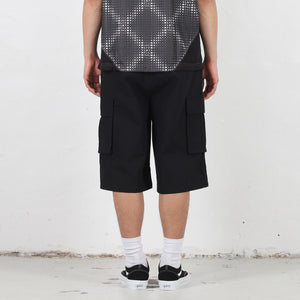 Rip Stop Cargo Shorts - Black