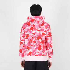 ABC Camo Jacquard One Point Zip Hoodie - Pink