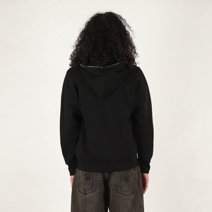 One Point Full Zip Hoodie - Black