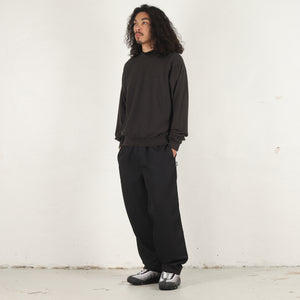 Lightweight Terry Crew - Black