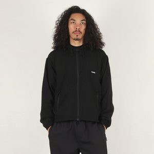 Layered Mesh Hooded Jacket - Black