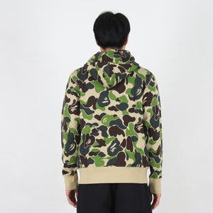 ABC Camo Jacquard One Point Zip Hoodie - Green