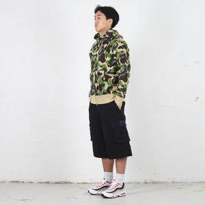 ABC Camo Jacquard One Point Zip Hoodie - Green