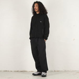 Layered Mesh Hooded Jacket - Black