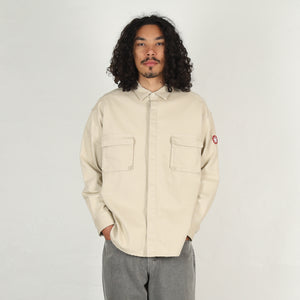 Cotton Twill Big Shirt - Beige