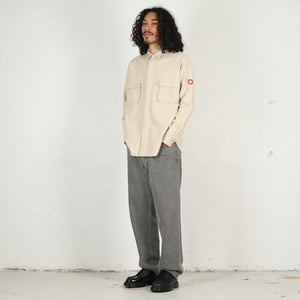 Cotton Twill Big Shirt - Beige