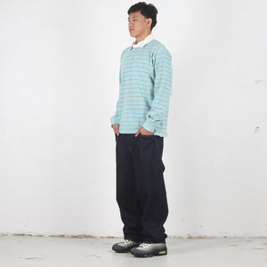 Pin Striped Rugby - Blue