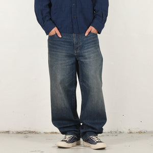 P90 Baggy Jean - Dark Stonewash Indigo