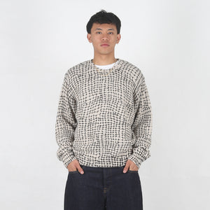 Mesh Print Sweater - Mesh Net