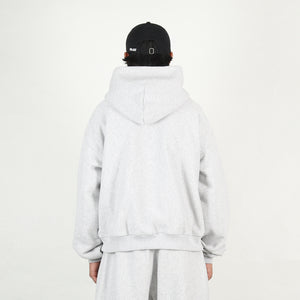 Unisex Zip Hood - Grey Marl