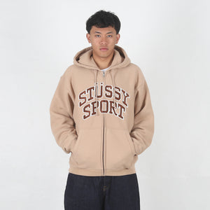 Stussy Sport Zip Hood - Tan