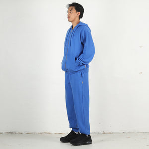 Basic Zip Up Hoodie - Blue
