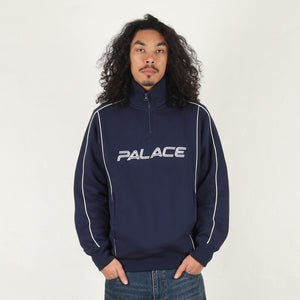 Piped 1/4 Zip - Navy