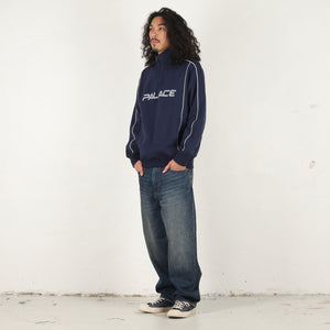 Piped 1/4 Zip - Navy