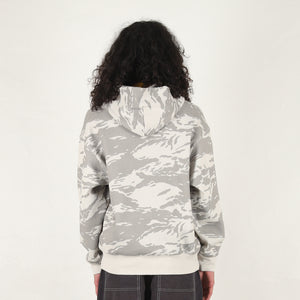 Dove Stamp Waffle Zip Hood - Snow Camo