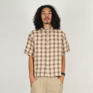 Liam  SS Plaid Shirt - Brown
