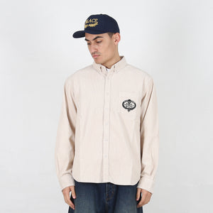 Skull Crest Cord Shirt White