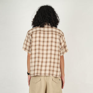 Liam  SS Plaid Shirt - Brown