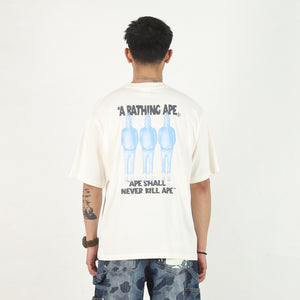 Shark Shijin Bathing Ape Logo T-Shirt - Ivory