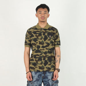 1st Camo One Point Polo Shirt - Green