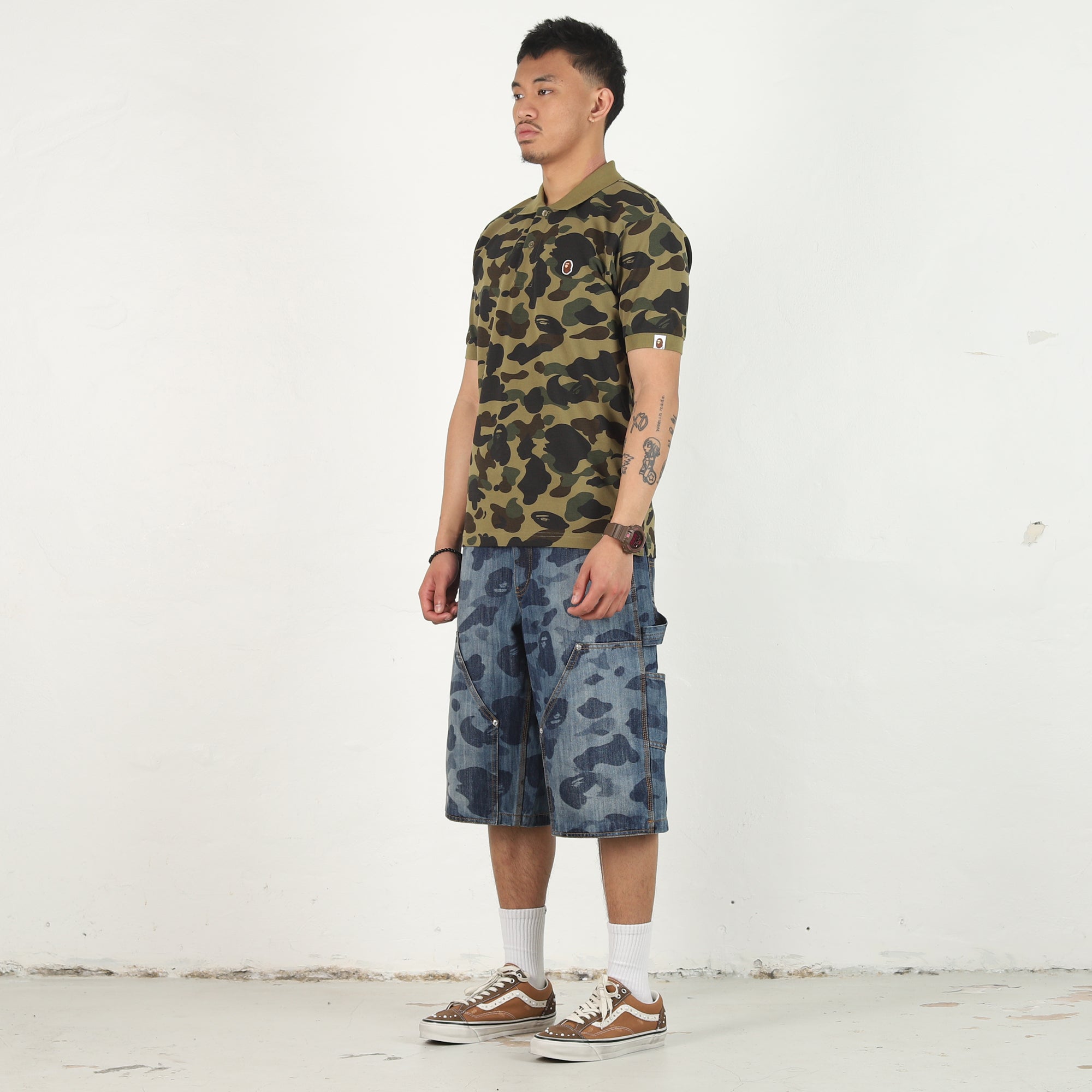 1st Camo One Point Polo Shirt - Green – Supply Store