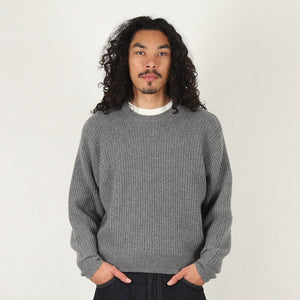 Waffle Cashmere Sweater - Charcoal