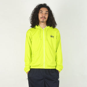 Athletic Mesh Zip Hood -  Safety Green