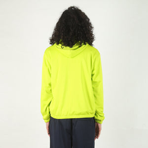 Athletic Mesh Zip Hood -  Safety Green