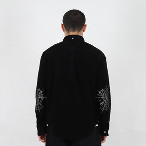 Skull Crest Cord Shirt Black