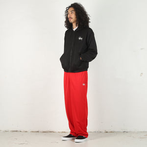 Athletic Mesh Zip Hood -  Black