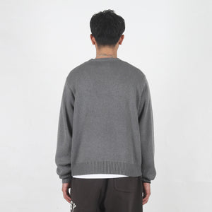 Striped Hibiscus Sweater - Grey