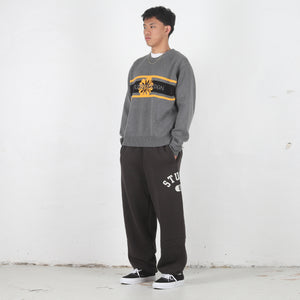 Striped Hibiscus Sweater - Grey