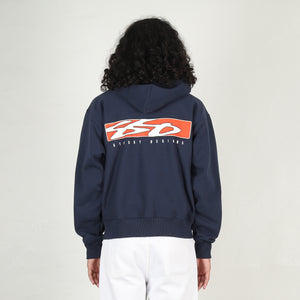S Box Zip Hood - Navy