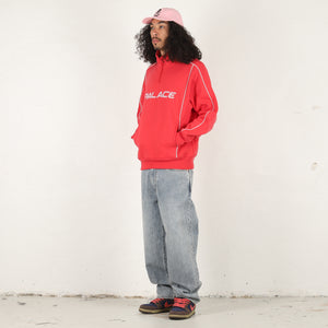 Piped 1/4 Zip - Racey Red