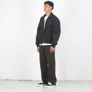 Mock Neck Flight Bomber - Black