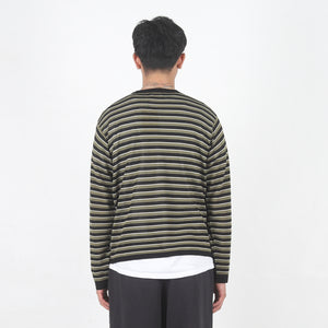 Lightweight Stripe Sweater - Black