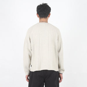Merino Roll Neck Sweater - Natural