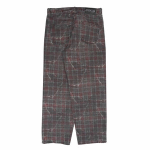 Distressed Plaid Fecke Denim  - Red Plaid