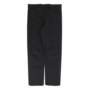 Black Denim Slim Straight Pants - Black